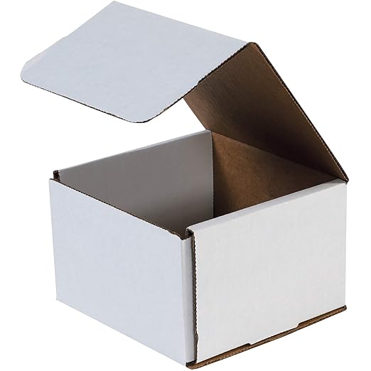 Box USA BM664 6"L x 6"W x 4"H, White (Pack of 50)