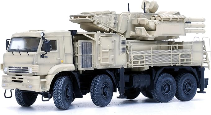 Panzerkampf | 1:72 Scale Model Military Diecast | Pantsir-S1 air Defense System Sand Color Scheme,Syrian Goverment Force | Model 12217PB