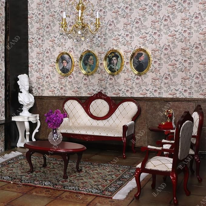 iLAND Originality Dollhouse Wallpaper 39 * 15.7 inch, Dollhouse Accessories on 1:12 Scale or 1:6 Scale (Forest Whisper)