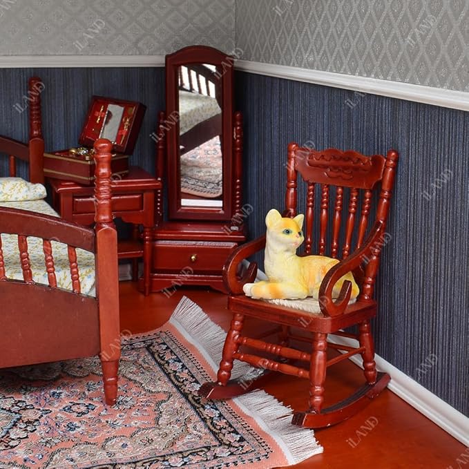 iland Miniature Dollhouse Accessories, Dollhouse Wallpaper on 1/12 1/6 Scale, Thickened 3pcs with 3D Embossed Stripes (Star Trail Embossed Texture)
