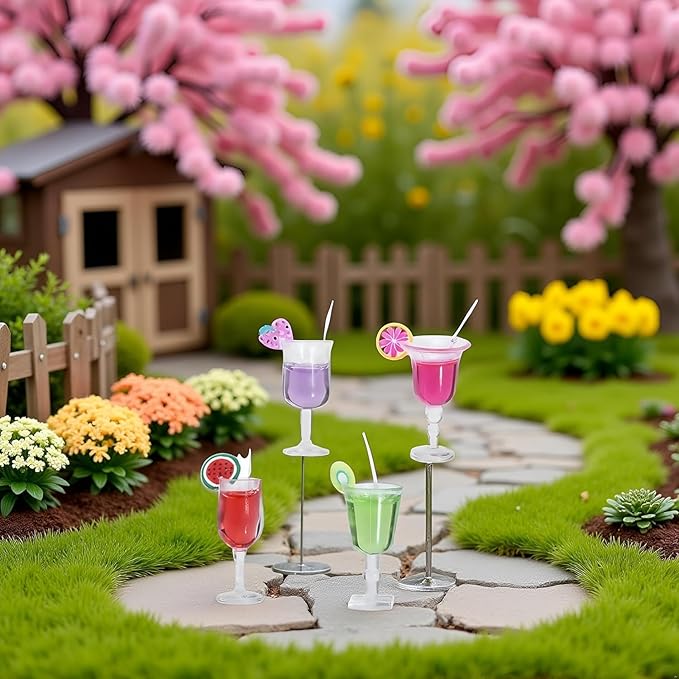4-Piece 1:12 Scale Mini Bar Set - Hyper-Realistic Resin Wine & Cocktail Bottles for Dollhouse Kitchens, Architectural Models & Photography Props