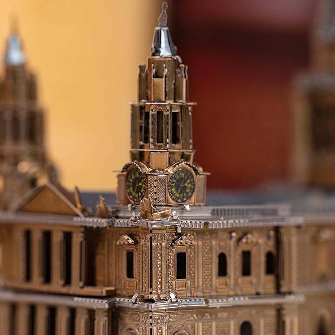 MU 3D Metal Puzzle for Adult Saint Paul's Cathedral, Assembled Religious Architecture Notre Dame Cathedral Model Kits Miniature Building, Birthday Gift Home Decor