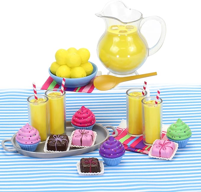 Sophia's 21 Piece Desserts and Fresh Lemonade Set for 18'' Dolls, Multicolor