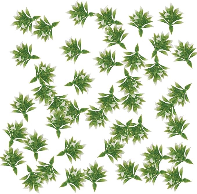 OrgMemory Mini Model Grass, 200 Pcs, Mixed Model Plants, Miniature Plants for School Project DIY Miniature Colorful Flower