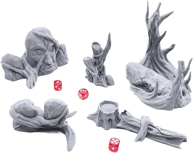 EnderToys Magical Forest Set - Expansion Set by Printable Scenery, 3D Printed Tabletop RPG Scenery and Wargame Terrain 28mm Miniatures