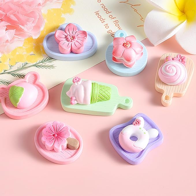 Cayway 13 PCS Mini Resin Flowers, Micro Landscape Miniature Flower, Mini Accessories Flowers for DIY Art Crafts, Zen Garden, Micro Landscaping Decoration