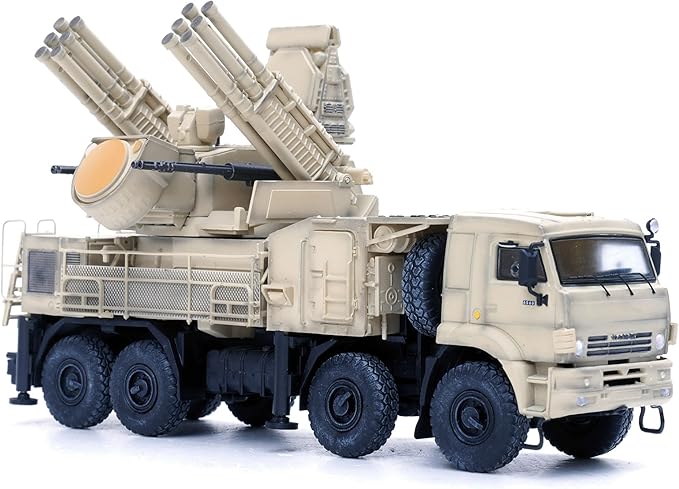 Panzerkampf | 1:72 Scale Model Military Diecast | Pantsir-S1 air Defense System Sand Color Scheme,Syrian Goverment Force | Model 12217PB