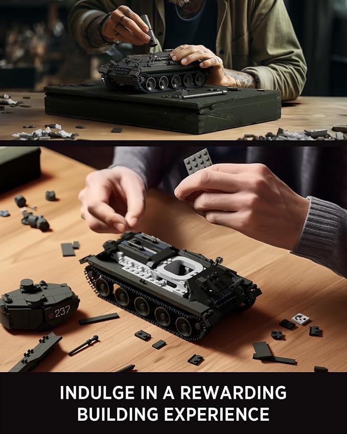Nifeliz T34/85 Tank, WW2 Military Tank Building Set for Adults, Collectible Army Model to Build and Display, Gift Ideal for Military Fans (818 PCS, NF10270)