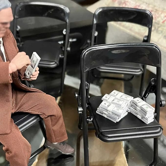 FTYHXP Miniature Doll Accessories 400Pcs 1:12 Scale Mini Money Miniature Playing Card Mini Wine Bottles Set Model for Tiny Doll House Accessories,Action Figure Scene Props,DIY Craft Projects