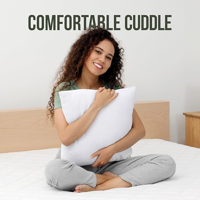 Utopia Bedding Throw Pillows (Set of 1, White) – 24 x 24 Inches Down Alternative Pillows for Bed, Sofa, and Couch - Fluffy Decorative Stuffer Pillow for Indoors & Outdoors