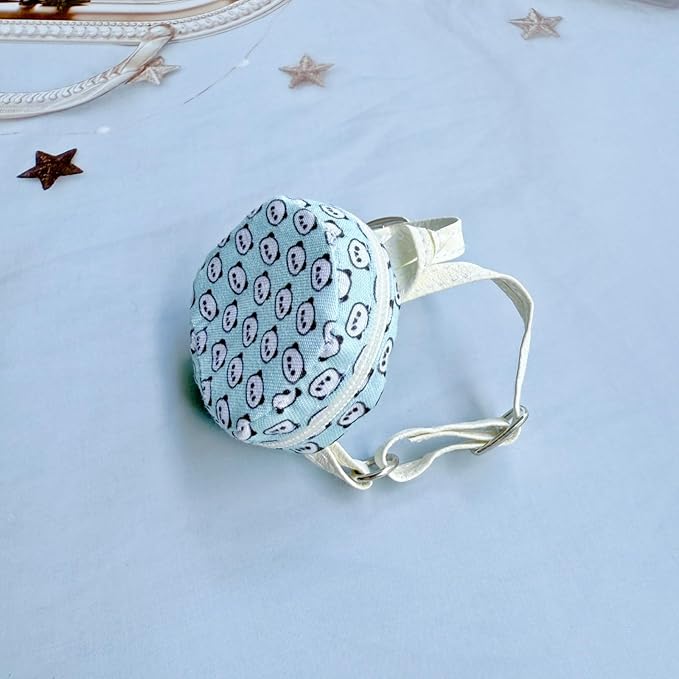 Bag Accessories for Lu bubu 17cm Dolls, Mini Doll Backpack Decoration for Dolls, Cute Fashion Cartoon Panda Backpack Outfit Accessory for 1st/2nd/3rd Gen 17cm Doll Blue