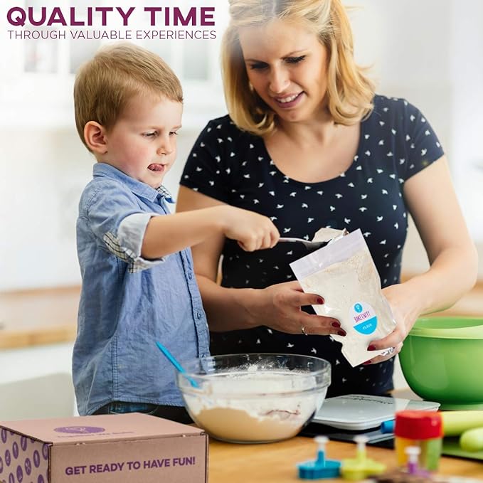 Baketivity Kids Baking DIY Activity Kit - Bake Delicious Bug Cupcakes with Pre-Measured Ingredients – Best Gift Idea for Boys and Girls Ages 6-12 – Includes Free Hat and Apron