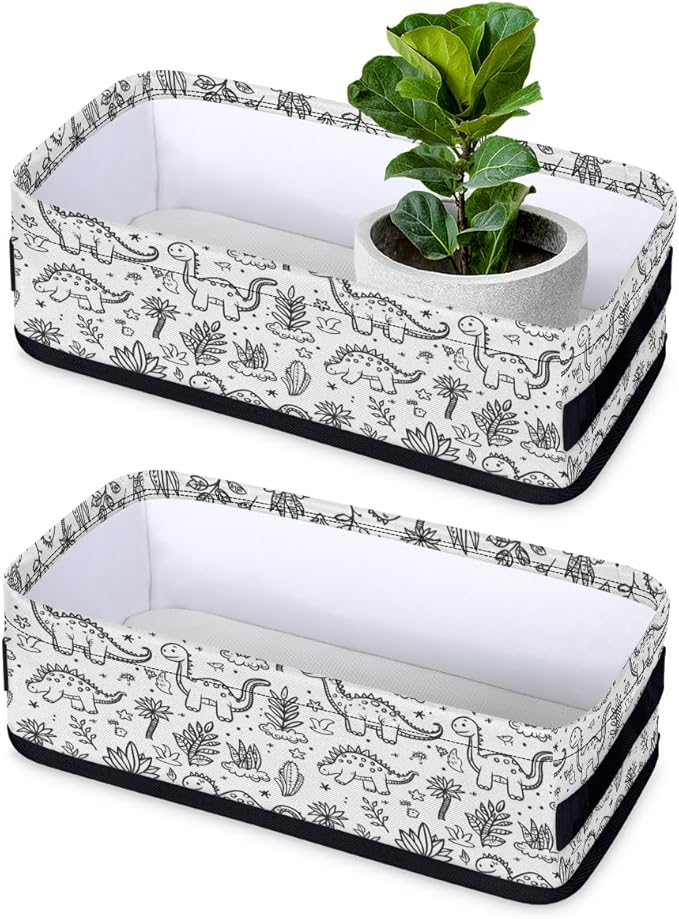 Animal Dinosaurs Bathroom Storage Baskets Waterproof Bathroom Counter Organizer Decorative Toilet Paper Storage Basket for Organizing for Bathroom Living Room Decor