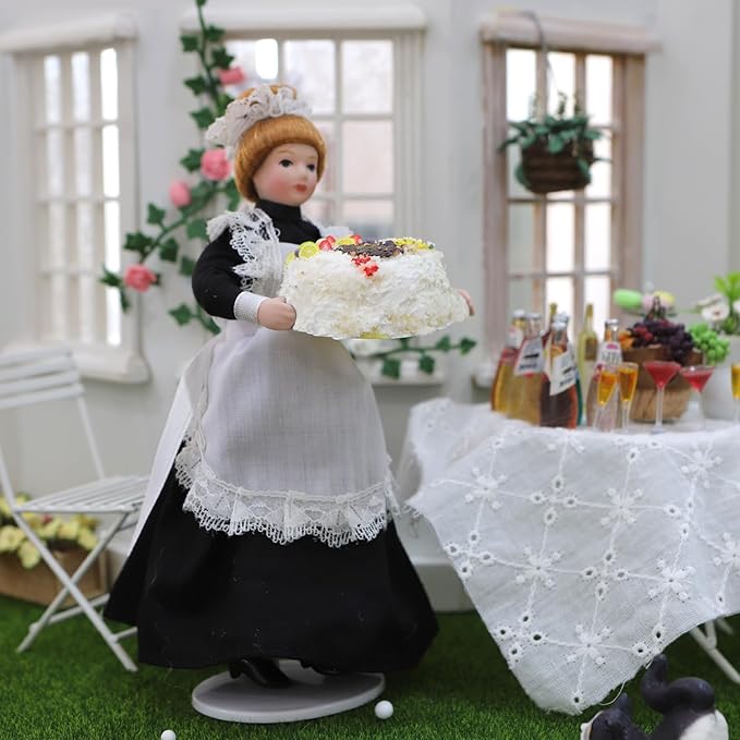 iland Victorian Dollhouse People for 1 12 Scale Accessories 6 inch Miniature Dolls for Dollhouse Little People Figures Doll House Set Cute Realistic