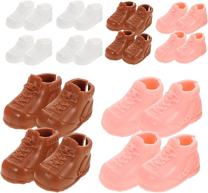 ifundom 17cm Miniature Doll Shoes for BJD/OB11/YMY Dolls Tiny High-Top Sneakers and Boots for 1/12 Scale Dollhouse Decor
