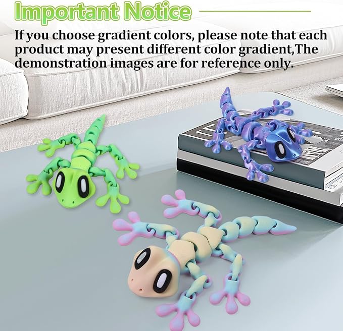 4Pcs 3D Printed Articulated Lizard, Flexible Dynamic Animals Toys, Full Articulated Toy with Magnets, Adults Fidget Toys for Autism ADHD, Home Office Decor, Festival Gifts