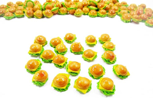 10 Cheeseburger Bakery Dolls House Miniatures Food 3590