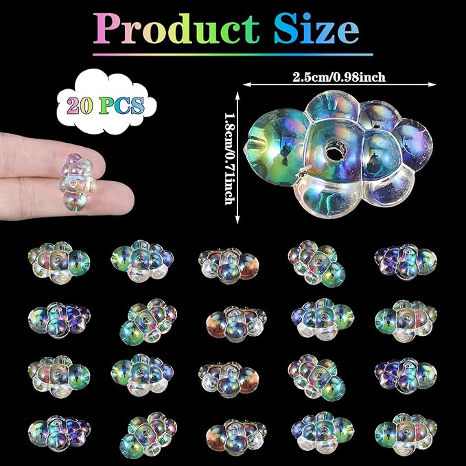 20 Pcs Tiny Fake Bubbles for Dollhouse, Mini Plastic Bubbles 1:6 Miniature Dollhouse Accessories, Bubble Decorations for Fairy Garden Beach DIY Craft
