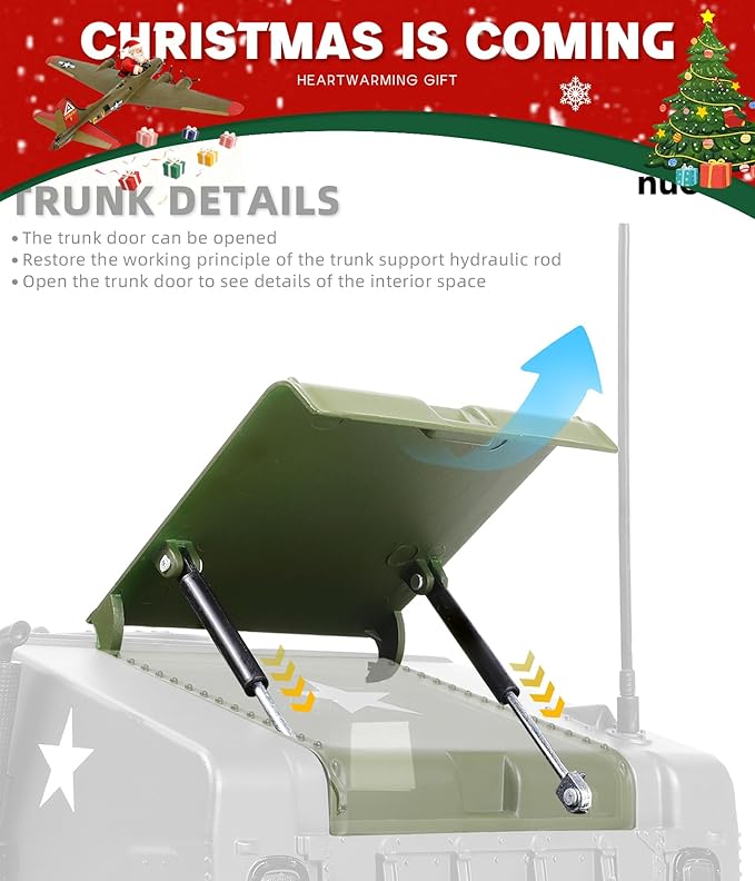 1/18 Hummer H1 Vehicle Model Military Truck Off Road Vehicle Diecast Metal Model Kit Armored Car Military Multifunctional Truck Armored Car Miniature for Adults Collection or Gift