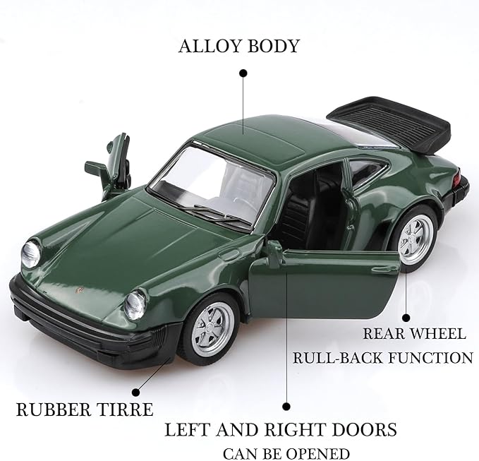 1/36 Scale Porsche 911 Trubo 1978 Diecast Car Models,Pull Back Vehicles Porsche 911 Toy Car,Cars Gifts for Boys Girls