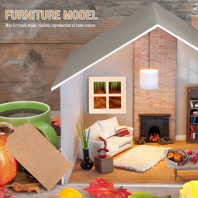 DOITOOL Dollhouse Wooden Windows 10PCS Square Miniature Window Frame Dollhouse Furniture Mini Window Tiny Wooden Window Models Dollhouse Accessories for Dolls Houses Decoration - 7cm