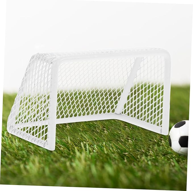UPKOCH Mini Soccer Goal for Dollhouse Realistic Football Net for Indoor Play Miniature Settings Easy to Assemble Sports Decor Enhances Coordination Skills Fosters Team