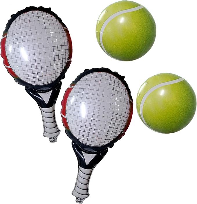 Happy Birthday Balloons Aluminum Balloon Birthday Party Decoration Supplies (Red Tennis Balloon)