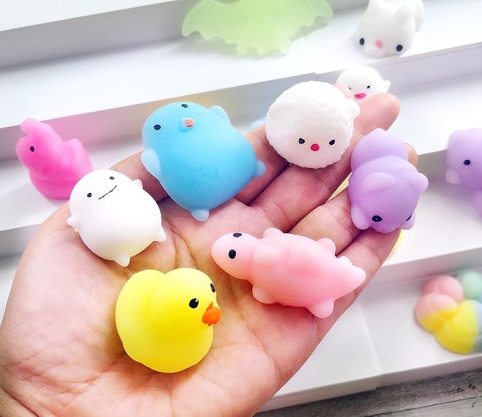 Bulk Squeeze Classroom Students Prize,Goodie Bag Stuffers, Mini Squishy Holiday Rewards Party Favors (30 Animal)