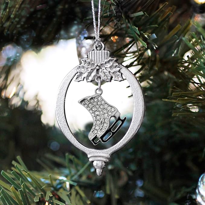 Inspired Silver - Ice Skates - Silver Christmas Ornament - Unique Charm Christmas Tree Ornament - Holiday Hanging Decoration