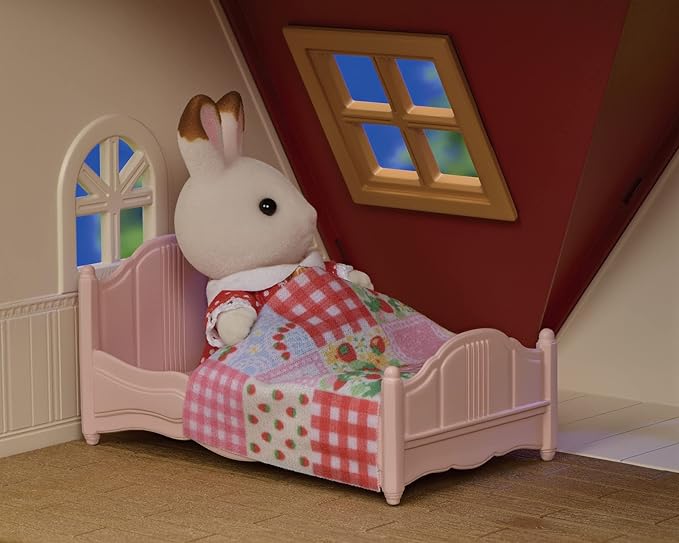 Calico Critters Red Roof Cozy Cottage Dollhouse Playset with Figure, Furniture and Accessories