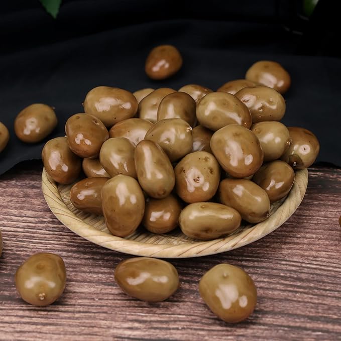 Gresorth 30 PCS Mini Size Artificial Potato Fake Potatoes Realistic Lifelike Vegetable Home Kitchen DIY Decoration Model