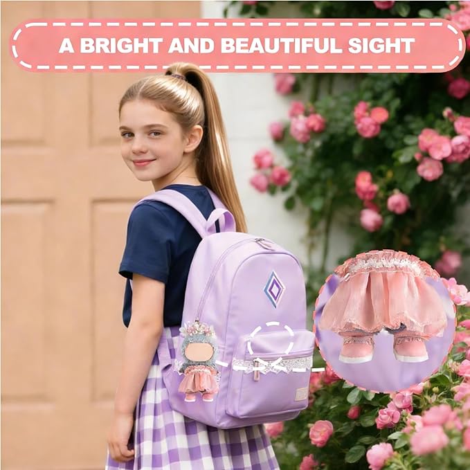 Cute Doll Shoes for Lububu, Premium Doll Shoes for 4-7in Dolls, Compatible with Lububu Doll Clothing & Outfits(Pink Laces)