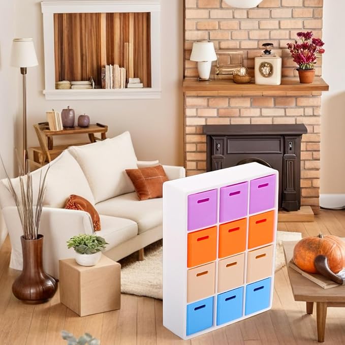 BESTonZON 1 12 Miniature Dollhouse Storage Shelf Plastic Organizer Diy Combination for Dollhouse Miniatures and Accessories Display