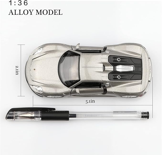 1/36 Scale Porsche 918 Spyde Diecast Model Cars,Pull Back Vehicles Porsche Toy Cars,Cars Gifts for Boys Girls