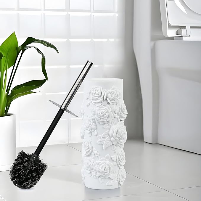 Indecor Home Toilet Brush and Holder Set for Bathroom, Stylish and Durable Cleaning Tool with Modern Design, Compact for Efficient Cleaning
