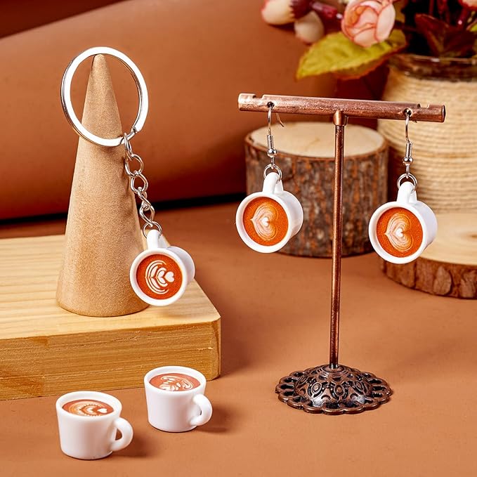 20Pcs Mini Resin Coffee Cups Miniature Things Kitchen Set Fake Drink Food Coffee Mug Lovely Tableware Coffee Halloween Dollhouse Ornaments for Desktop Resin Decorations Accessories Crafts