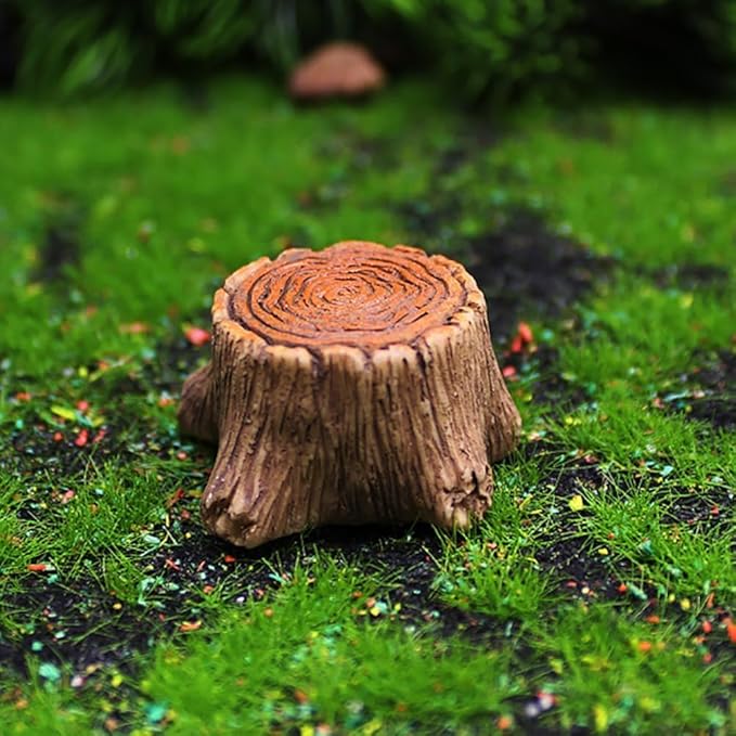 5Pcs Miniature Round Table and Chairs Set - Realistic Tree Root Design Resin Furniture Ornaments Kit, Fairy Garden Accessories for Dollhouse, Succulents, Micro Landscape, DIY Crafts & Home Decorations