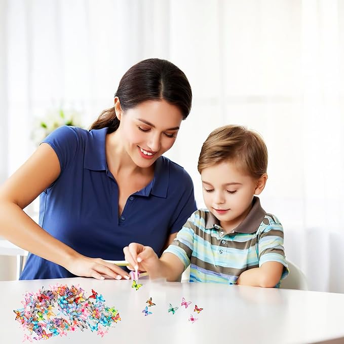 220pcs Mini Resin Butterflies 22 Styles Miniature Small Butterflies to Hide Tiny Resin Animals Figures Ornaments for Micro Fairy Garden Landscape Dollhouse Accessories Butterfly Nail Charms