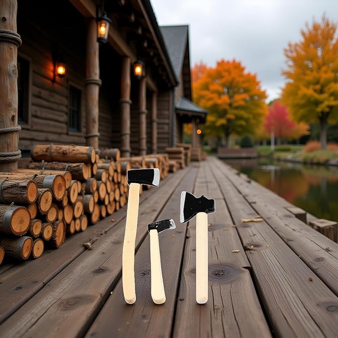 6 Pcs 1/12 Miniature Axe Dollhouse Decoration Accessories Model Miniature Decoration DIY Accessories Shooting Props