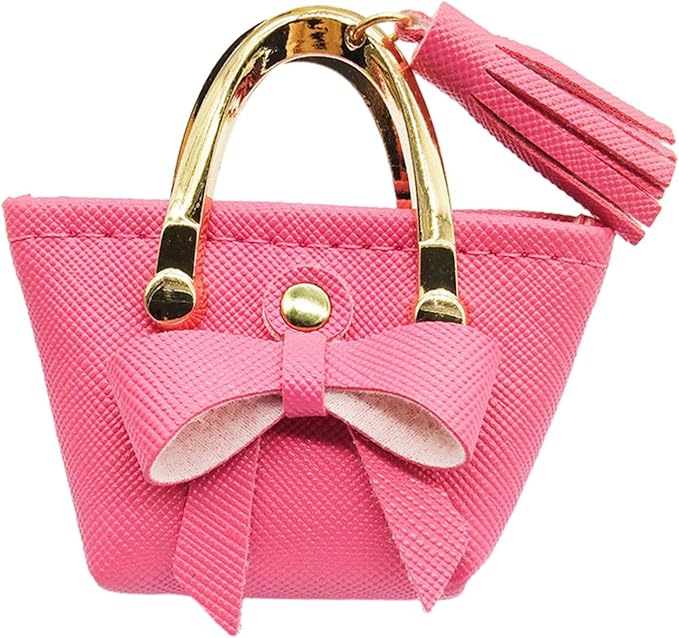 Milageto 1/6 Scale Dolls Handbag Doll Dress up Miniature Scene Decoration Miniature Tote Bag with Tie for 12 inch Dolls BJD Clothing, Rose Red