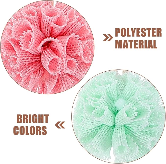 Toddmomy Miniature Bath Balls for Doll House, 10Pcs Tiny Simulated Bath Sponge Accessories Mini Bathroom Scene Props Realistic Mini Sponge Decoration