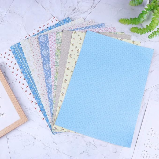 10Sheets Dollhouse Wallpaper Miniatures Dolls House Floor Paper Card Sticker Effect Paper Flooring Pape-r Gloss Card Sheet Mini Lovely Wall Papers DIY 1/12 1/6 Scale Dolls House Floorboards Real Life