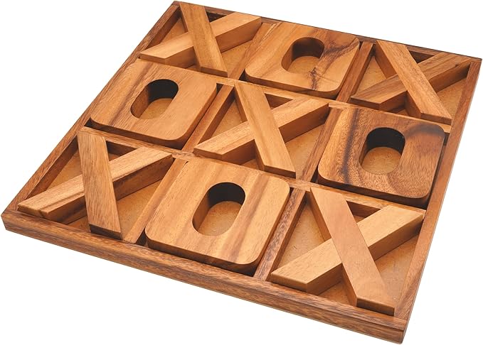 BSIRI Jumbo Tic Tac Toe Board Games - Wall Tic Tac Toe for Rustic Home Decor Farmhouse Decor, Patio Decor, Coffee Table Decor, Ideal Outdoor Games, Game Night, Family Games, Unique Gifts for Couples