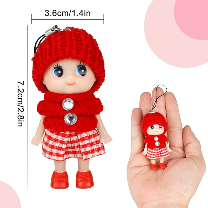 Sealive 6 PCS Small Dolls Girls - 3 Inch Fashion Dollhouse Dolls Princess - Mini Doll Surprise Gift For Kids- Little Dolls Decoration Accessories Wearing Miniature Clothes & Shoes Outfit Toys For Girl
