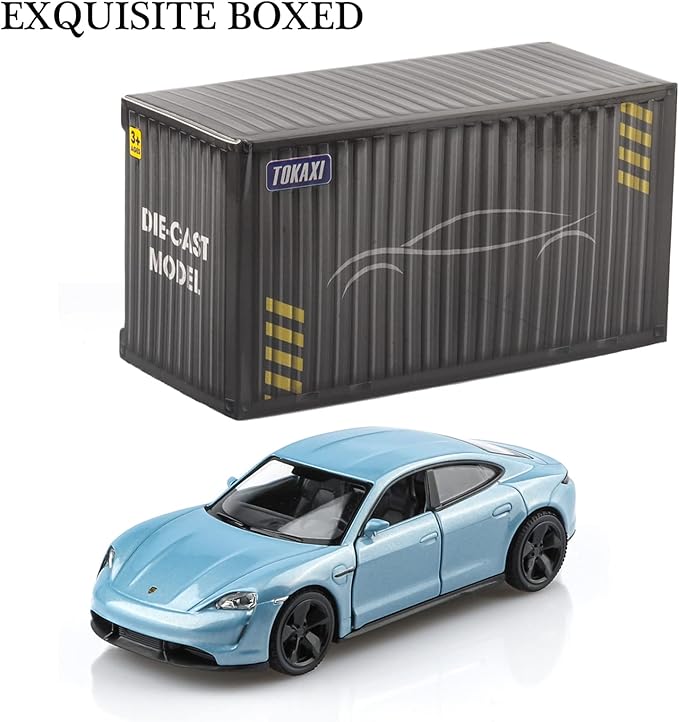 1/36 Scale Porsche Taycan Turbo Diecast Car Models,Pull Back Vehicles Toy Cars,Cars Gifts for Boys Girls