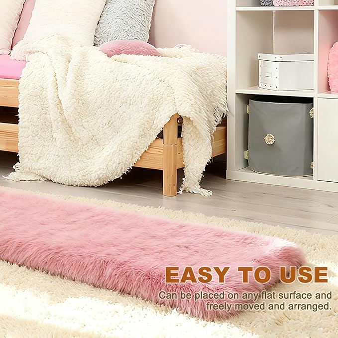 uxcell Dollhouse Miniature Carpet, 1:12 Fluffy Doll House Rugs Prop Small House Accessories for Doll House Furniture Decor Play, Pink Oval