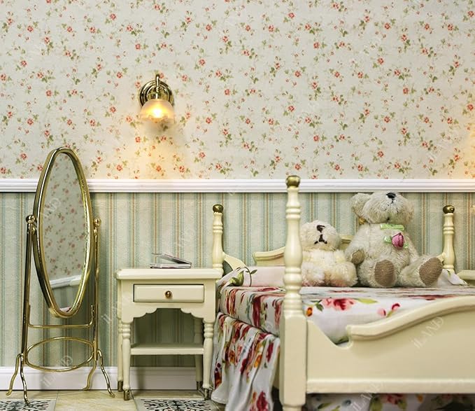 iLAND Originality Dollhouse Wallpaper 39 * 15.7 inch, Dollhouse Accessories on 1:12 Scale or 1:6 Scale (Early Summer)