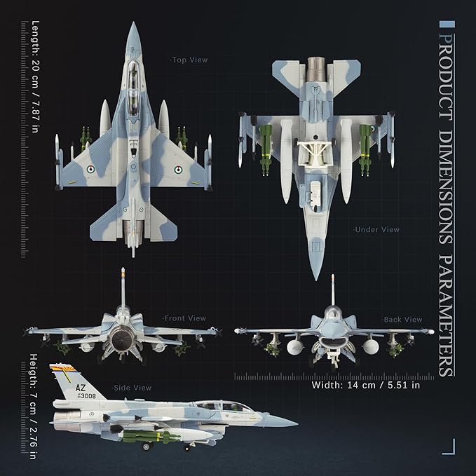 HANGHANG 1/72 Military Model Plane F16F UAE Alloy Fighter Plane Model Airplane for Collection and Gift