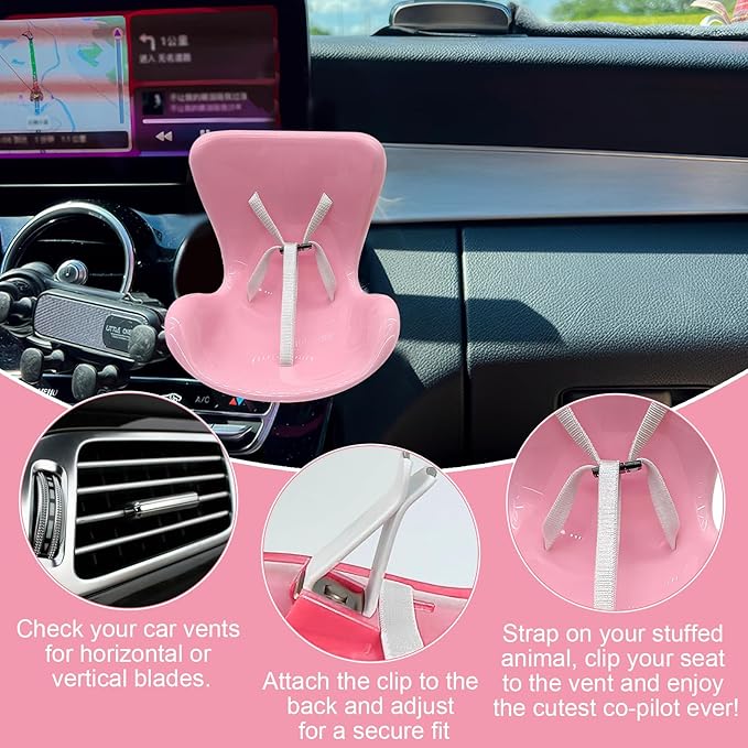 Mini Sofa Display Stand for Dolls,Secure Car Vent Clip Mount for 10-17cm Figures,Premium Collectible for Accessories, for Car Decoration Lovers