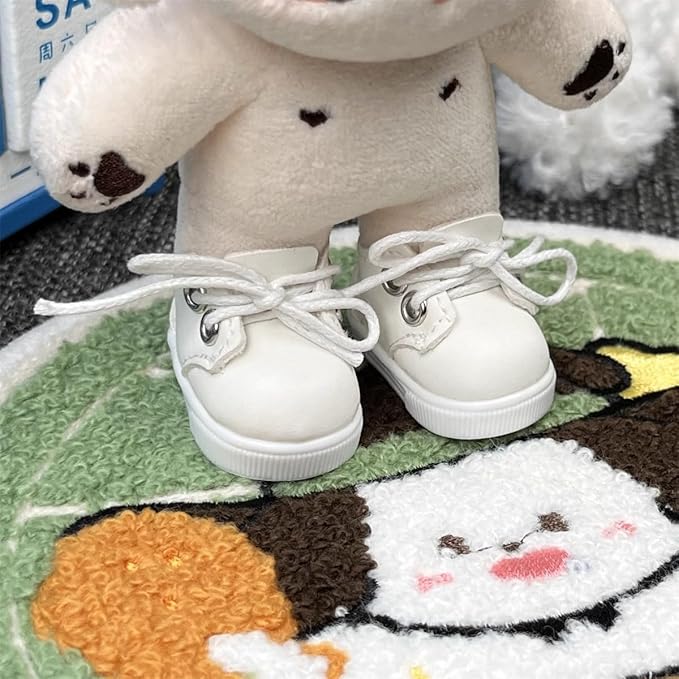 Compatible with Labubu Doll Shoes for 17cm Doll,Shoes Used for Labubu Accessories(DB-White)